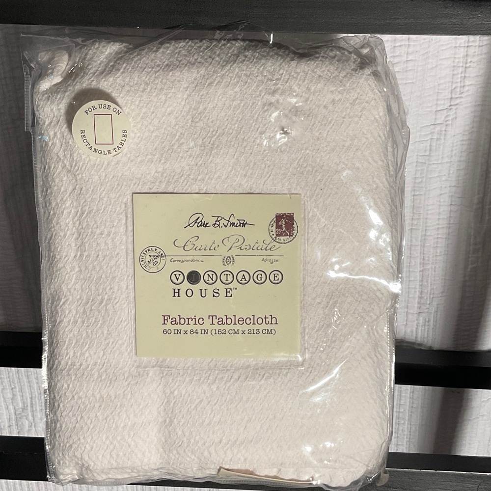 Cream Fabric Tablecloth